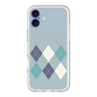 スリムプロテクションプレミアムケース with MagSafe［ Nordic Argyle - Blue ］