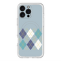 スリムプロテクションプレミアムケース with MagSafe［ Nordic Argyle - Blue ］