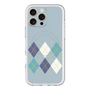 スリムプロテクションプレミアムケース with MagSafe［ Nordic Argyle - Blue ］