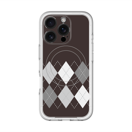 スリムプロテクションプレミアムケース with MagSafe［ Nordic Argyle - Black ］