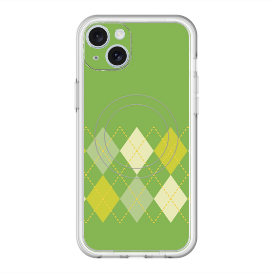 スリムプロテクションプレミアムケース with MagSafe［ Nordic Argyle - Green ］