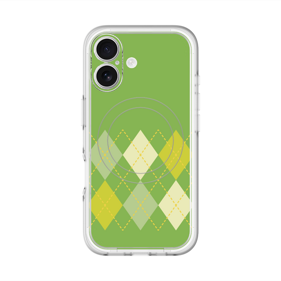 スリムプロテクションプレミアムケース with MagSafe［ Nordic Argyle - Green ］