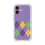 スリムプロテクションプレミアムケース with MagSafe［ Nordic Argyle - Purple ］