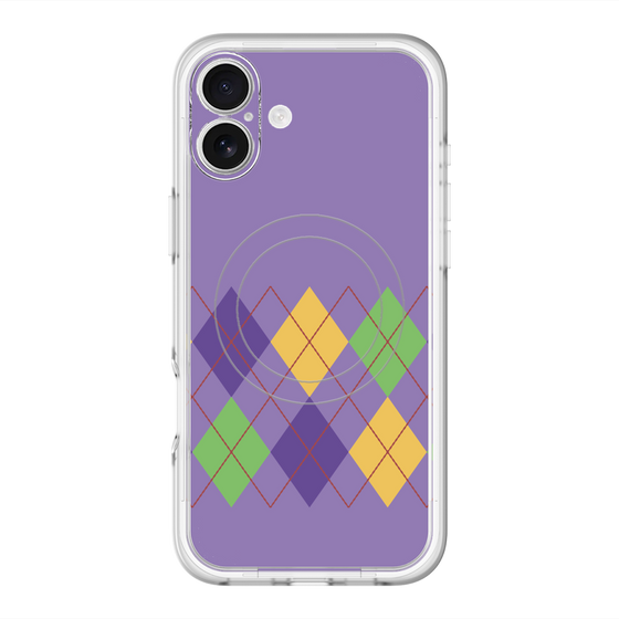 スリムプロテクションプレミアムケース with MagSafe［ Nordic Argyle - Purple ］