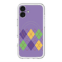 スリムプロテクションプレミアムケース with MagSafe［ Nordic Argyle - Purple ］