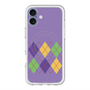 スリムプロテクションプレミアムケース with MagSafe［ Nordic Argyle - Purple ］
