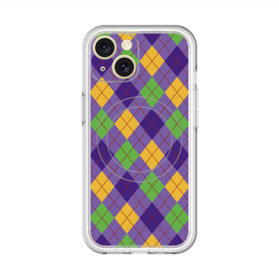スリムプロテクションプレミアムケース with MagSafe［ Argyle - Purple ］