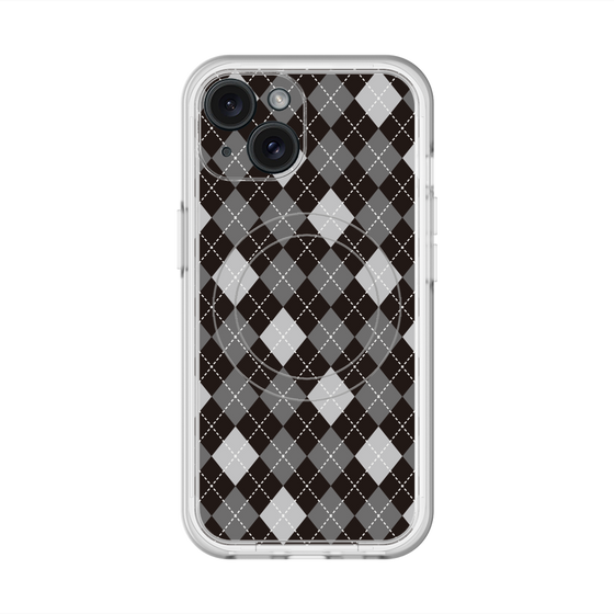 スリムプロテクションプレミアムケース with MagSafe［ Argyle - Black ］