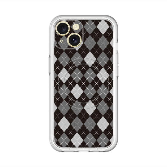 スリムプロテクションプレミアムケース with MagSafe［ Argyle - Black ］