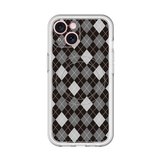 スリムプロテクションプレミアムケース with MagSafe［ Argyle - Black ］