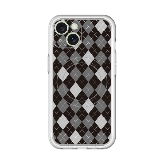 スリムプロテクションプレミアムケース with MagSafe［ Argyle - Black ］