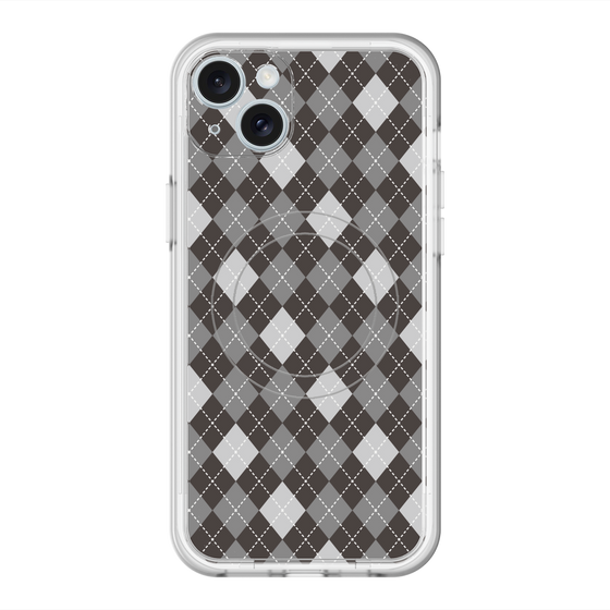 スリムプロテクションプレミアムケース with MagSafe［ Argyle - Black ］
