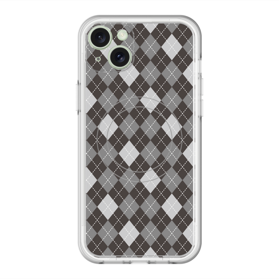 スリムプロテクションプレミアムケース with MagSafe［ Argyle - Black ］