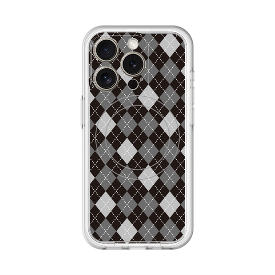 スリムプロテクションプレミアムケース with MagSafe［ Argyle - Black ］