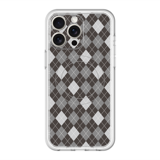 スリムプロテクションプレミアムケース with MagSafe［ Argyle - Black ］