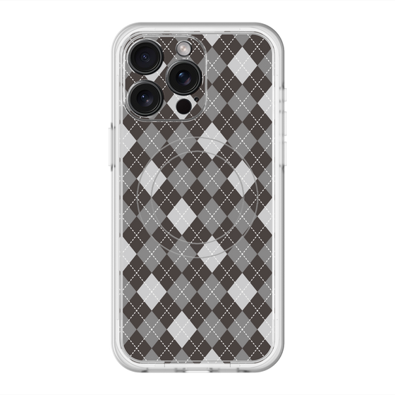 スリムプロテクションプレミアムケース with MagSafe［ Argyle - Black ］
