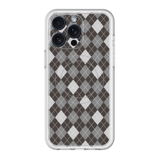 スリムプロテクションプレミアムケース with MagSafe［ Argyle - Black ］