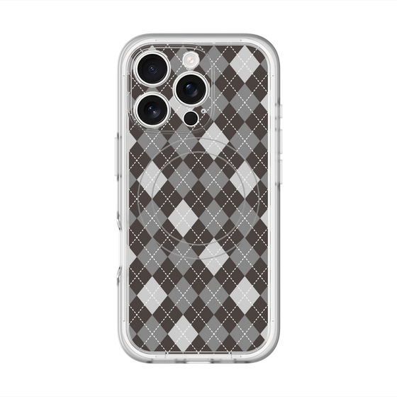 スリムプロテクションプレミアムケース with MagSafe［ Argyle - Black ］