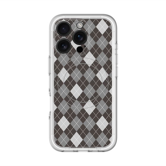 スリムプロテクションプレミアムケース with MagSafe［ Argyle - Black ］