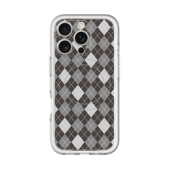 スリムプロテクションプレミアムケース with MagSafe［ Argyle - Black ］
