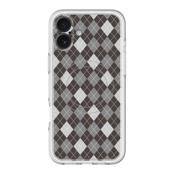 スリムプロテクションプレミアムケース with MagSafe［ Argyle - Black ］