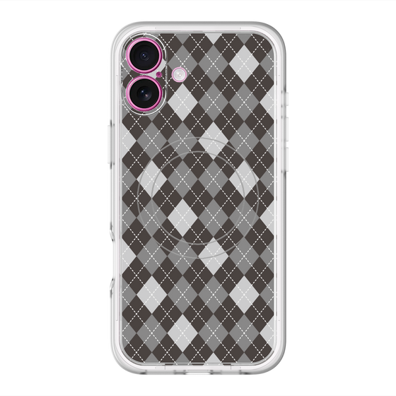 スリムプロテクションプレミアムケース with MagSafe［ Argyle - Black ］