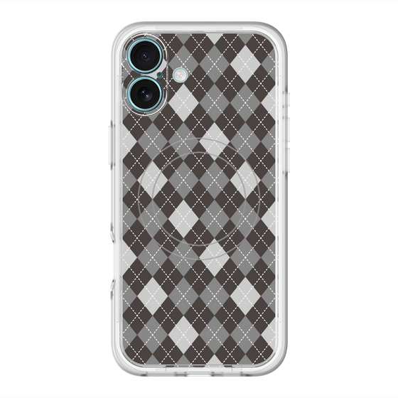 スリムプロテクションプレミアムケース with MagSafe［ Argyle - Black ］