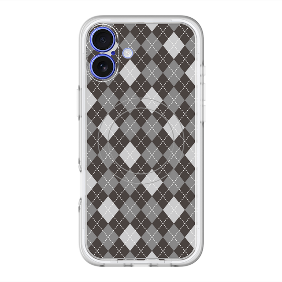 スリムプロテクションプレミアムケース with MagSafe［ Argyle - Black ］
