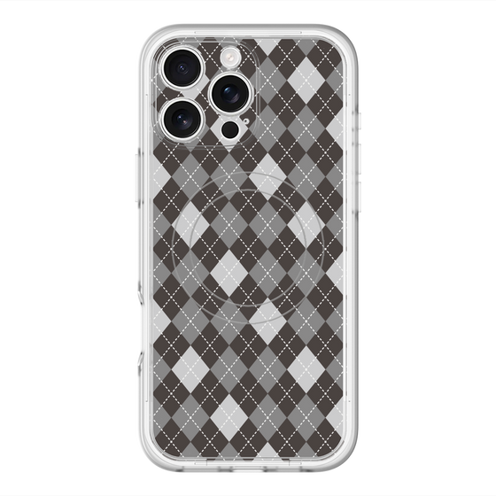 スリムプロテクションプレミアムケース with MagSafe［ Argyle - Black ］