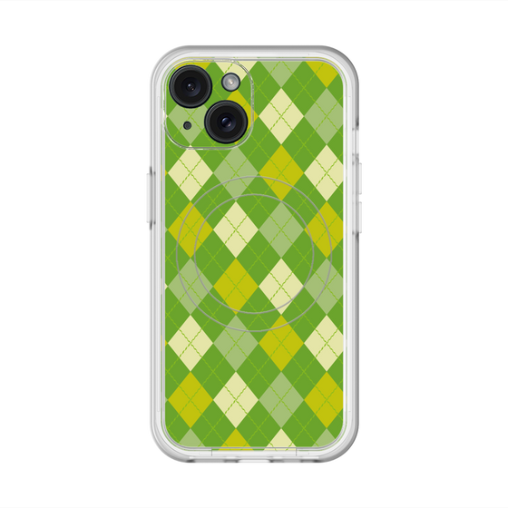 スリムプロテクションプレミアムケース with MagSafe［ Argyle - Green ］