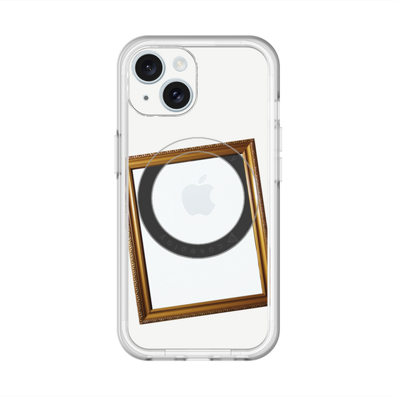 スリムプロテクションプレミアムケース with MagSafe［ Photo Frame - White ］