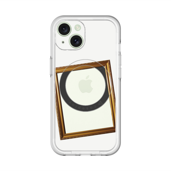 スリムプロテクションプレミアムケース with MagSafe［ Photo Frame - White ］