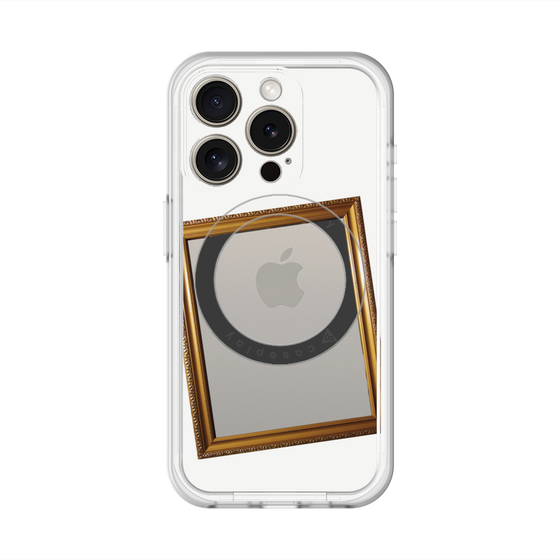 スリムプロテクションプレミアムケース with MagSafe［ Photo Frame - White ］