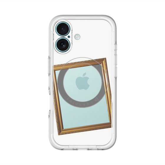 スリムプロテクションプレミアムケース with MagSafe［ Photo Frame - White ］