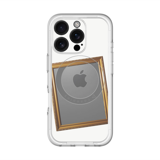 スリムプロテクションプレミアムケース with MagSafe［ Photo Frame - White ］
