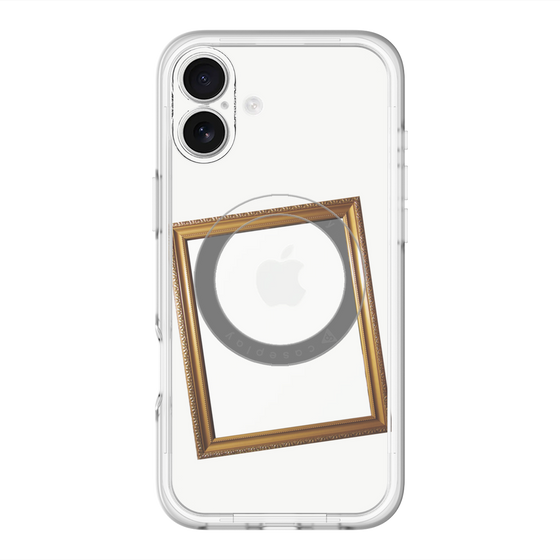 スリムプロテクションプレミアムケース with MagSafe［ Photo Frame - White ］
