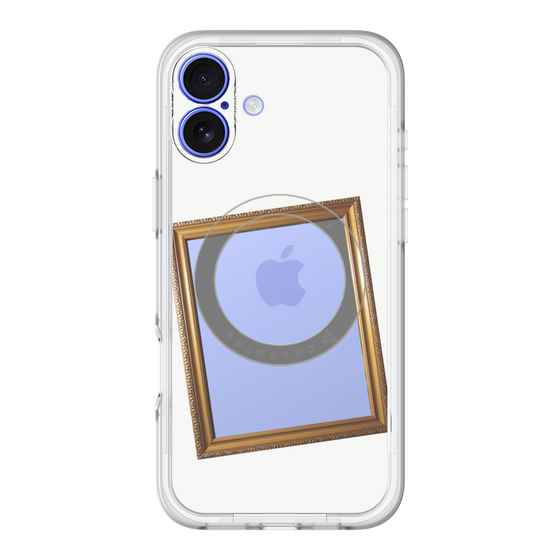 スリムプロテクションプレミアムケース with MagSafe［ Photo Frame - White ］