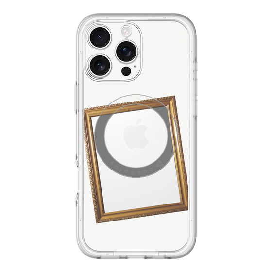 スリムプロテクションプレミアムケース with MagSafe［ Photo Frame - White ］
