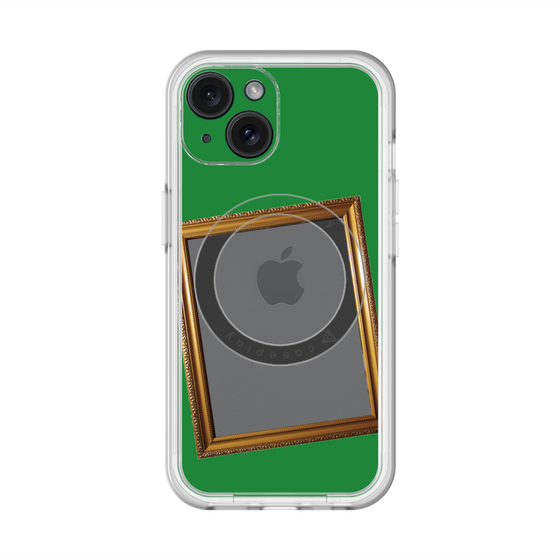 スリムプロテクションプレミアムケース with MagSafe［ Photo Frame - Green ］
