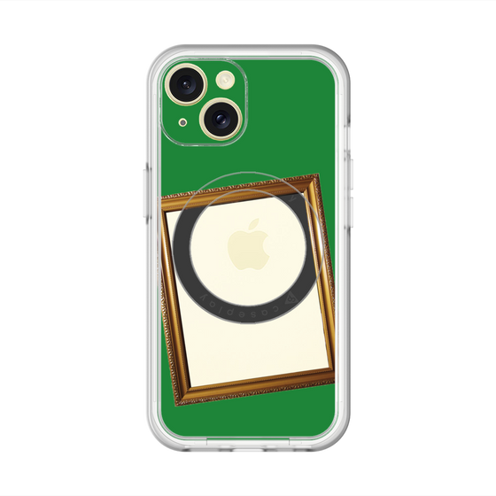 スリムプロテクションプレミアムケース with MagSafe［ Photo Frame - Green ］