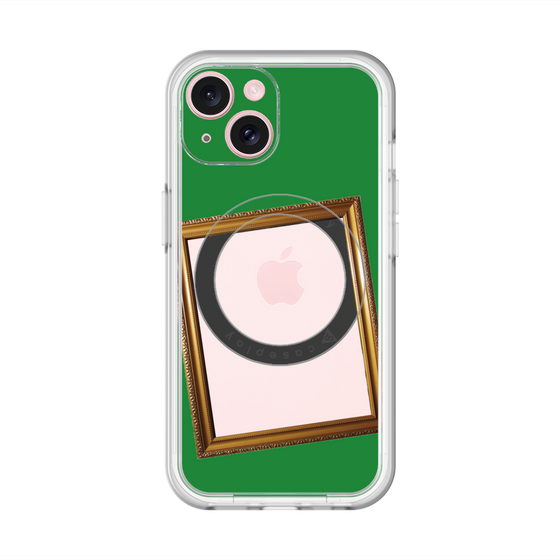 スリムプロテクションプレミアムケース with MagSafe［ Photo Frame - Green ］
