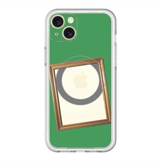 スリムプロテクションプレミアムケース with MagSafe［ Photo Frame - Green ］