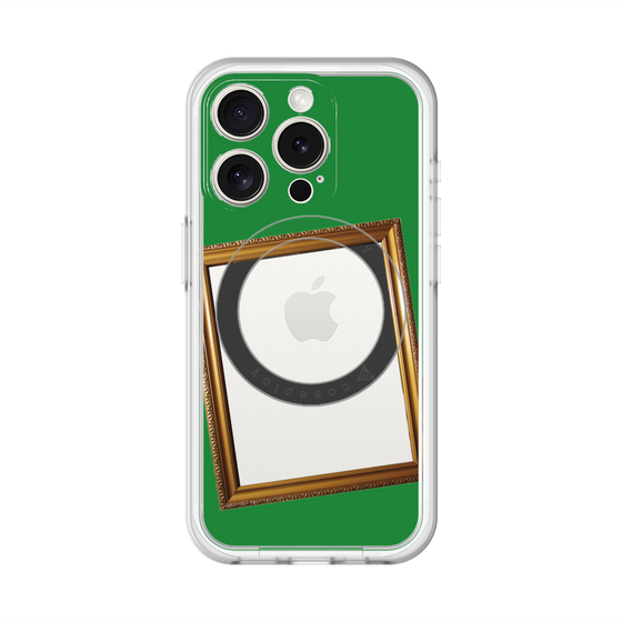 スリムプロテクションプレミアムケース with MagSafe［ Photo Frame - Green ］