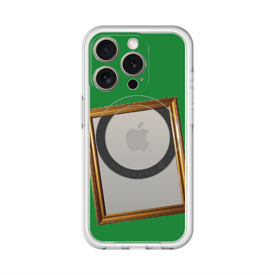スリムプロテクションプレミアムケース with MagSafe［ Photo Frame - Green ］