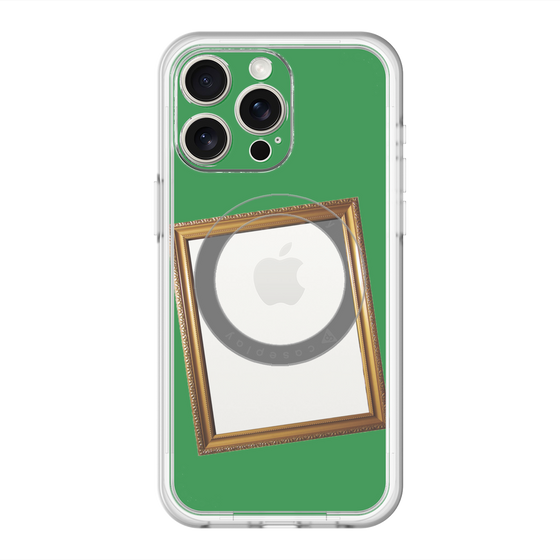スリムプロテクションプレミアムケース with MagSafe［ Photo Frame - Green ］