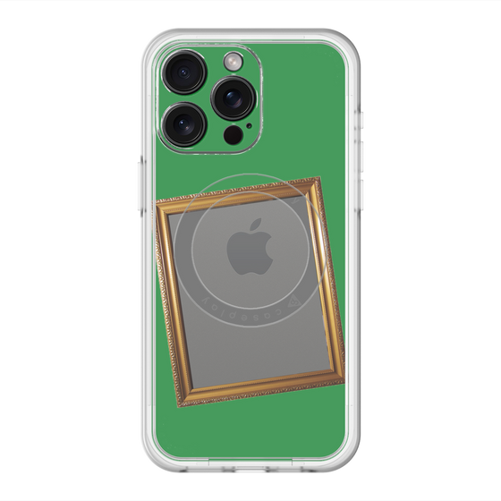 スリムプロテクションプレミアムケース with MagSafe［ Photo Frame - Green ］