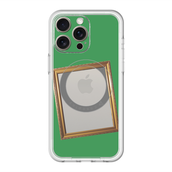 スリムプロテクションプレミアムケース with MagSafe［ Photo Frame - Green ］
