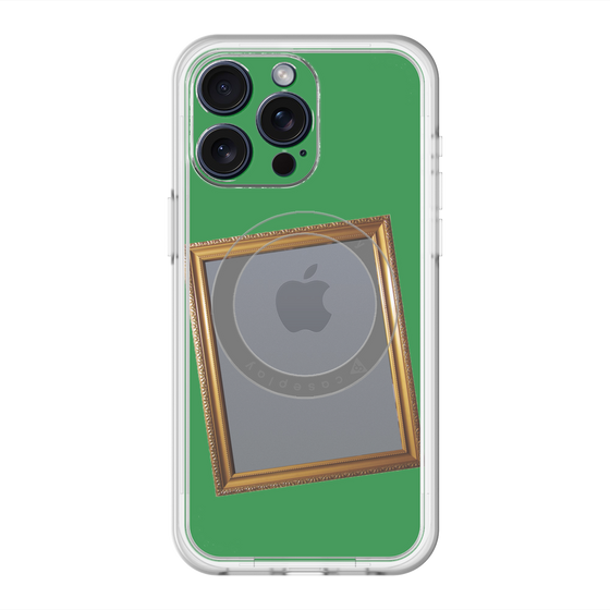 スリムプロテクションプレミアムケース with MagSafe［ Photo Frame - Green ］