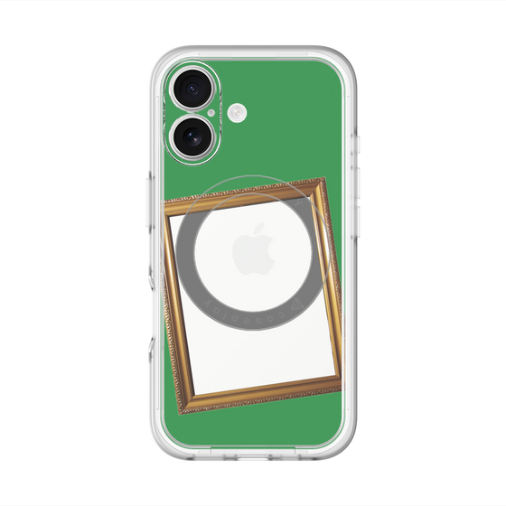 スリムプロテクションプレミアムケース with MagSafe［ Photo Frame - Green ］