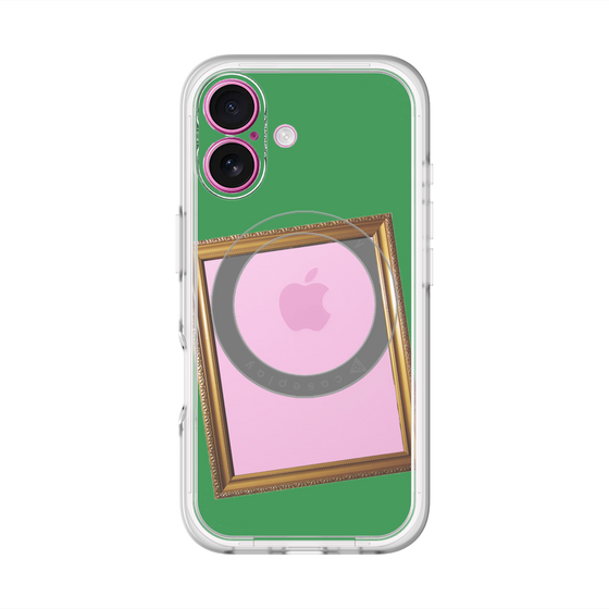 スリムプロテクションプレミアムケース with MagSafe［ Photo Frame - Green ］